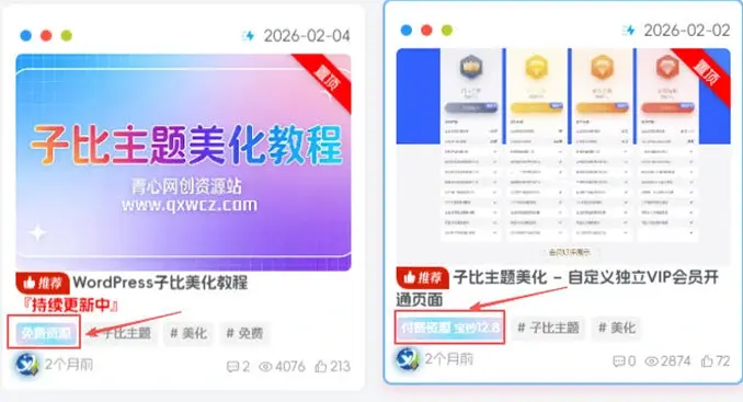 WordPress子比美化教程<font color=#FF0000>『持续更新中』</font>
