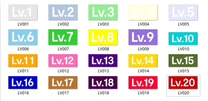 素材图片 – 仿哔哩哔哩等级图标LV1-20青心网创青心网创站