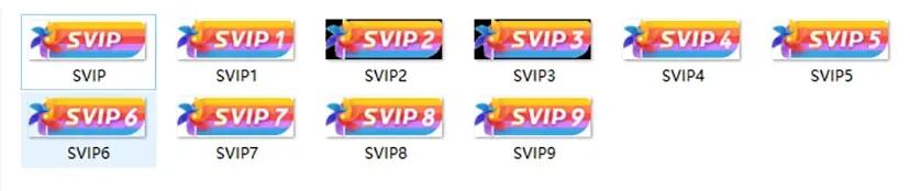 素材图片 – 动态风车SVIP1-9会员等级图标gif|青心网创站