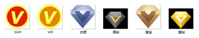 素材图片 – 简约精致VIP会员等级图标|青心网创站