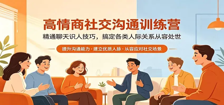 高情商社交沟通训练营：精通聊天识人技巧，搞定各类人际关系从容处世|青心网创站
