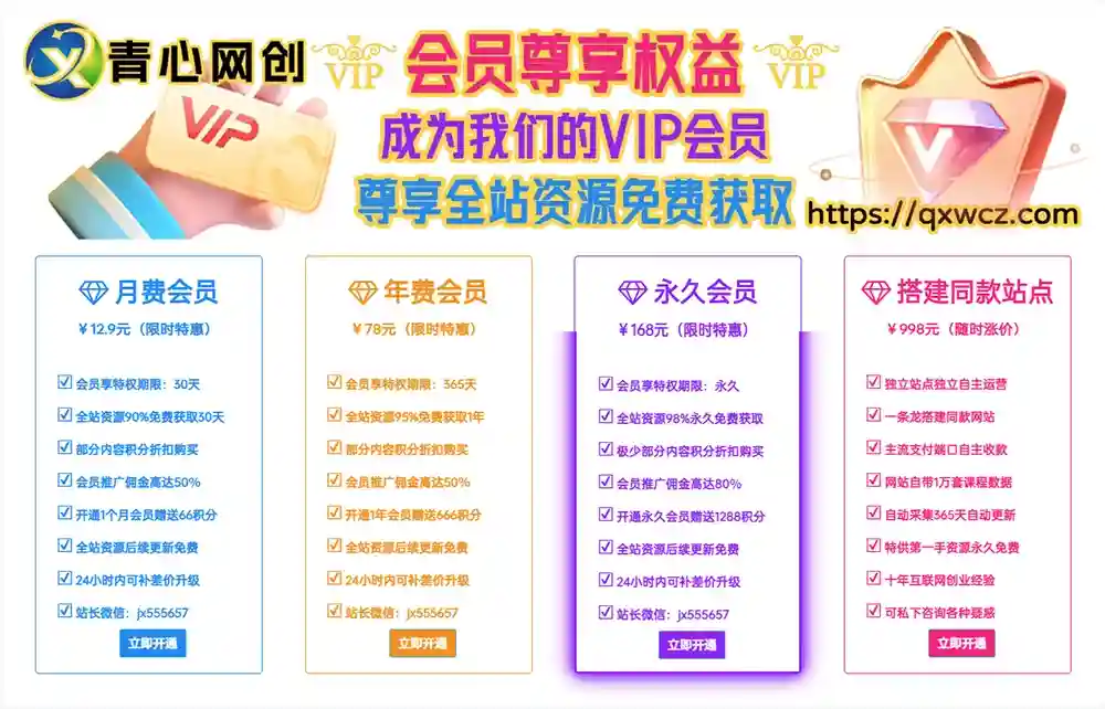 子比主题美化 – 自定义VIP会员尊享权益功能