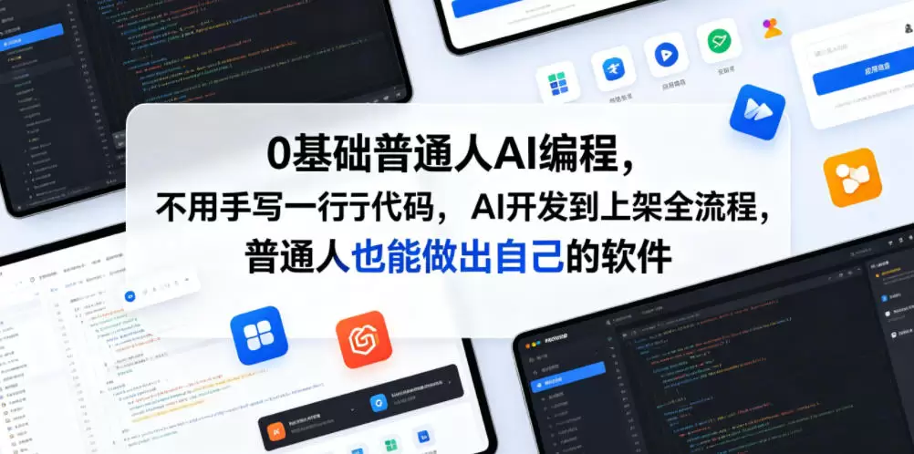 0基础普通人AI编程，不用手写一行代码，AI开发到上架全流程，普通人也能做出自己的软件|青心网创站