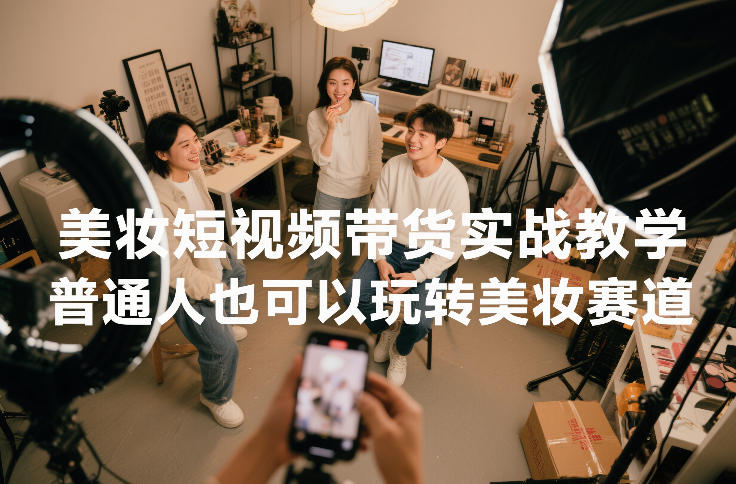 美妆短视频带货实战教学，普通人也可以玩转美妆赛道青心网创青心网创站