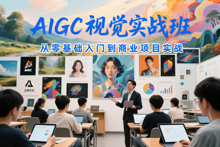 AIGC视觉实战班，从零基础入门到商业项目实战青心网创青心网创站