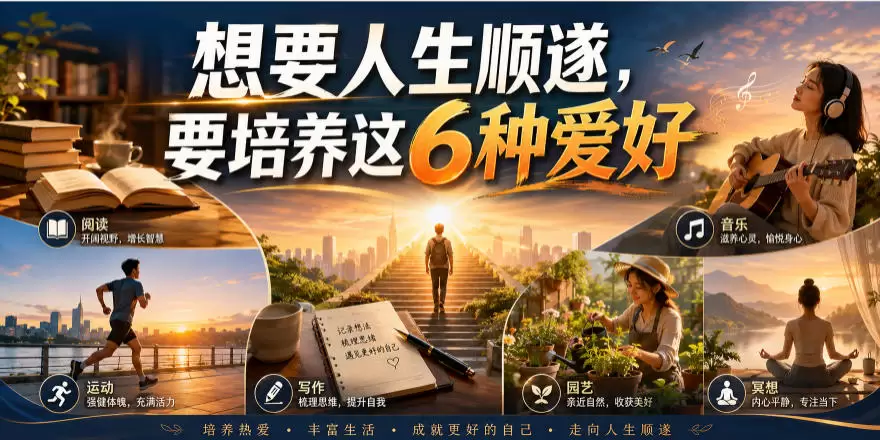 公众号付费文章：想要人生顺遂，要培养这6种爱好|青心网创站