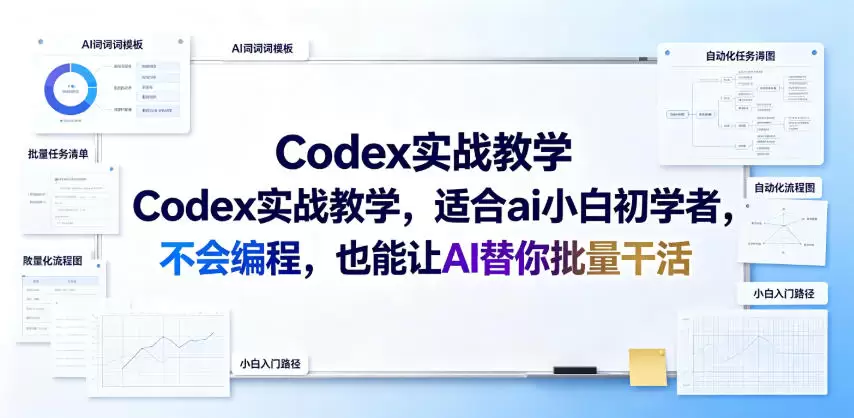 Codex实战教学，适合ai小白初学者，不会编程，也能让AI替你批量干活|青心网创站