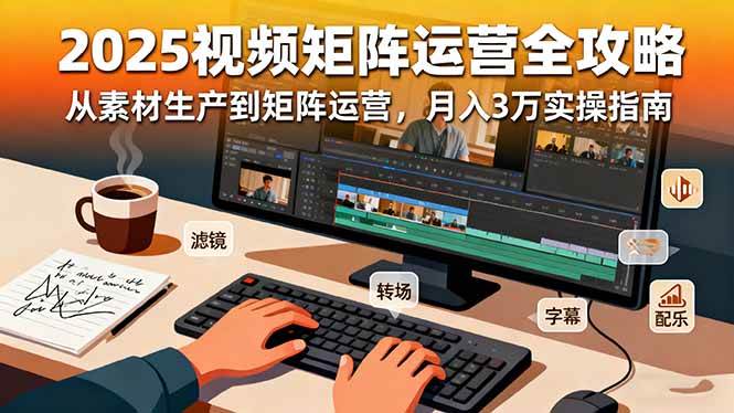 图片[1]-（16333期）2025短视频矩阵运营全攻略：从素材生产到矩阵运营，月入3万实操指南-青心网创站