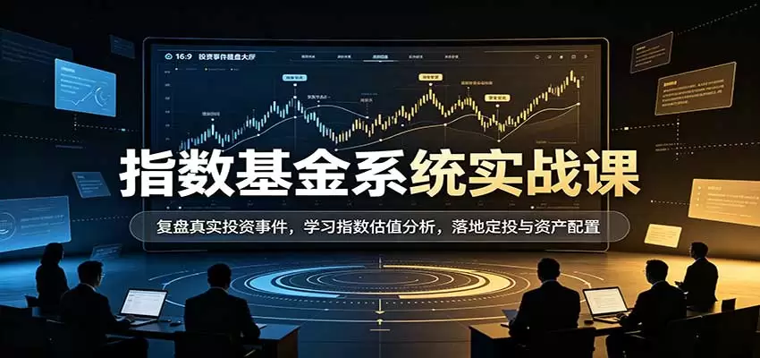 指数基金系统实战课：复盘真实投资事件，学习指数估值分析，落地定投与资产配置 - 青心资源站