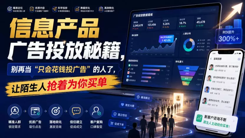 信息产品广告投放秘籍，别再当“只会花钱投广告”的人了，让陌生人抢着为你买单【原创双语字幕】|青心网创站