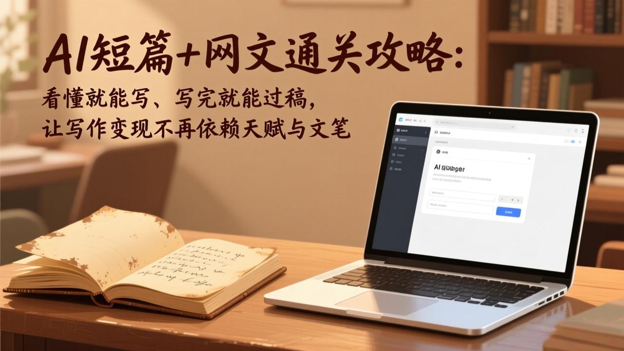 AI短篇+网文通关攻略:看懂就能写、写完就能过稿,让写作变现不再依赖天赋与文笔青心网创青心网创站