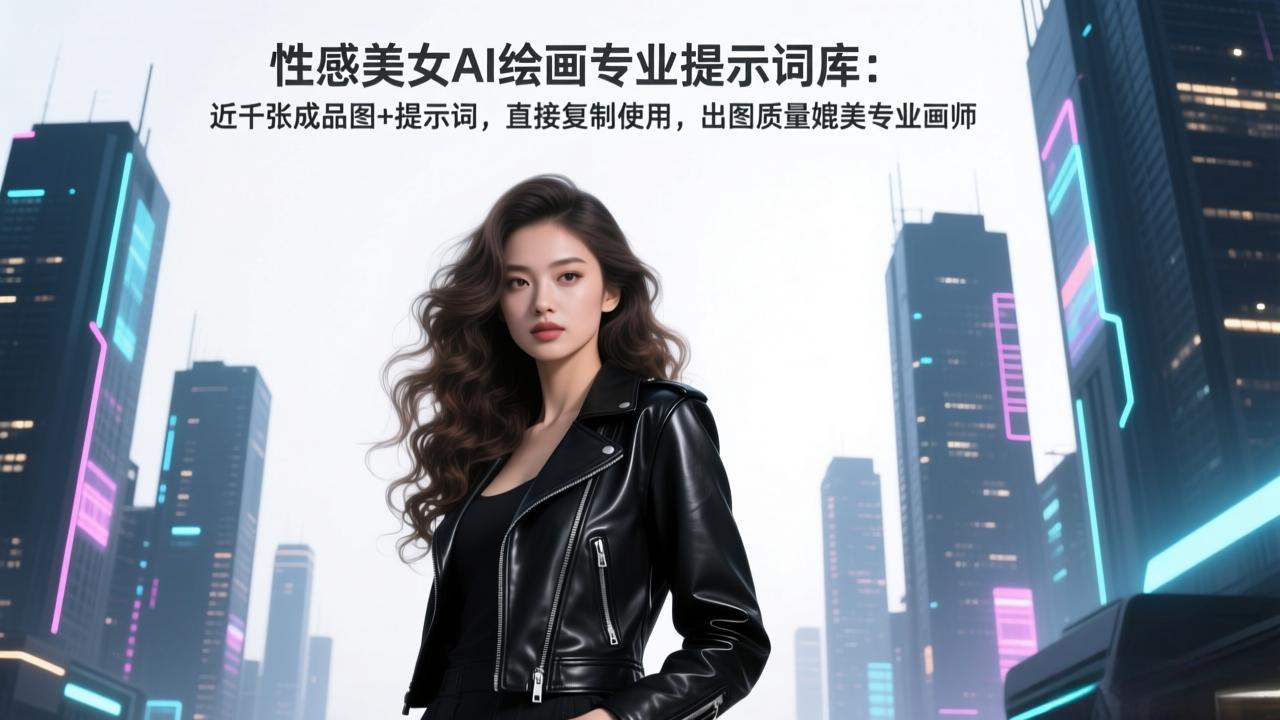 性感美女AI绘画专业提示词库:近千张成品图+提示词,直接复制使用,出图质量媲美专业画师青心网创青心网创站