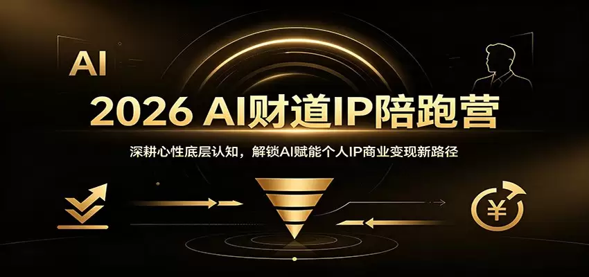 2026 AI财道IP陪跑营：深耕心性底层认知，解锁AI赋能个人IP商业变现新路径|青心网创站