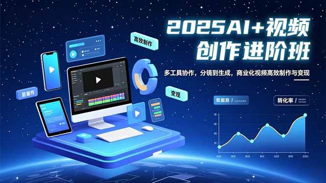 （16622期）AI+视频创作进阶班：多工具协作，分镜到生成，商业化视频高效制作与变现-青心网创站