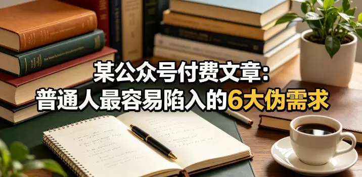 某公众号付费文章：普通人最容易陷入的6大伪需求|青心网创站