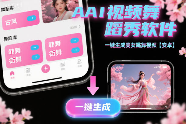 AI视频舞蹈秀软件，一键生成美女跳舞视频【安卓】-青心网创站