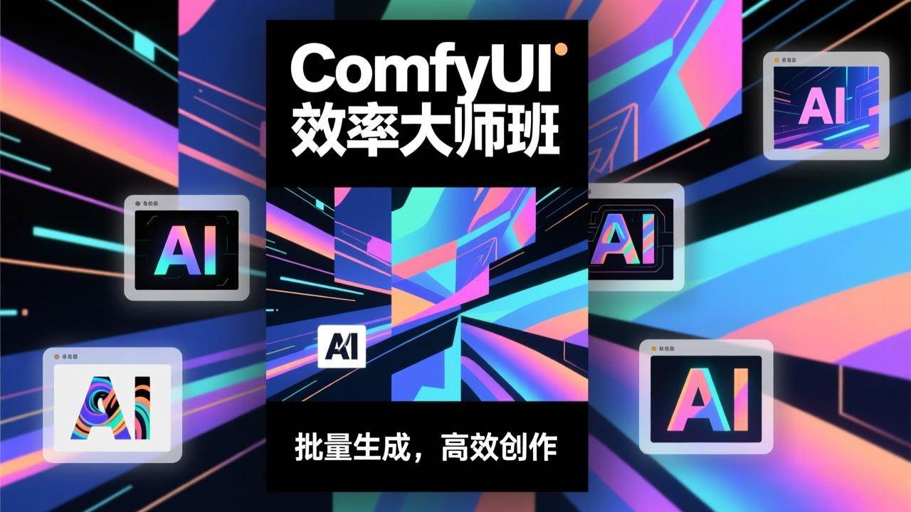 （17107期）ComfyUI效率大师班：工作流搭建，批量生成，将个人AI出图效率提升5-10倍，月接单收入1-3万青心网创青心网创站
