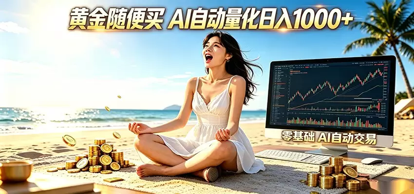 黄金随便买？AI自动外汇量化交易 在家当皇帝 日入1000+|青心网创站