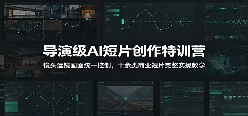 导演级AI短片创作特训营：镜头运镜画面统一控制，十余类商业短片完整实操教学(更新)|青心网创站