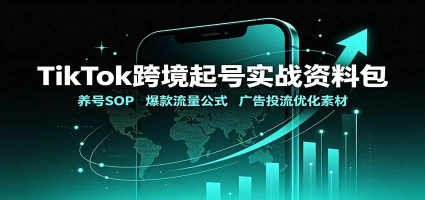 TikTok跨境起号实战资料包：养号SOP，爆款流量公式，广告投流优化素材 - 青心资源站