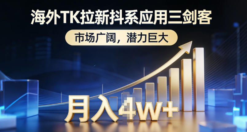 海外TK拉新抖系应用三剑客，市场广阔，潜力巨大，月入1w+青心网创青心网创站