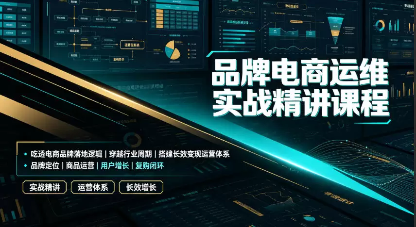 品牌电商运维实战精讲课程｜吃透电商品牌落地逻辑、穿越行业周期、搭建长效变现运营体系|青心网创站
