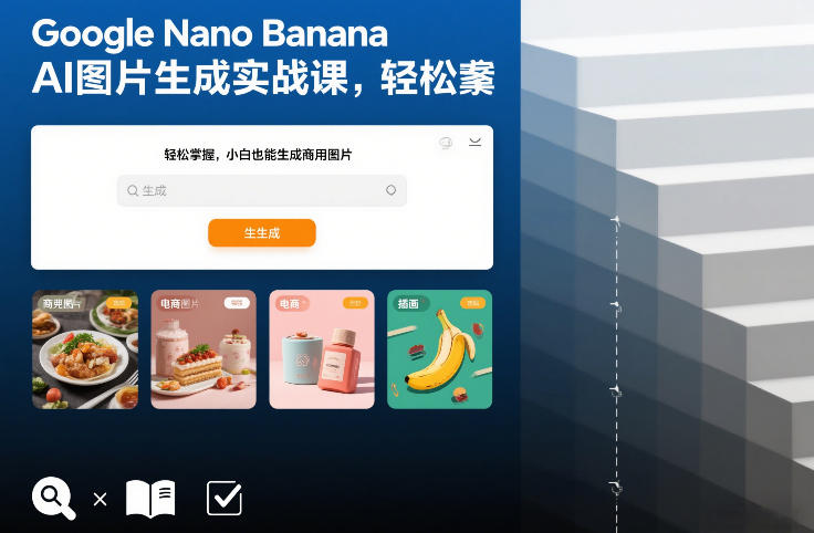 Google Nano Banana AI图片生成实战课，轻松掌握，小白也能生成商用图片青心网创青心网创站