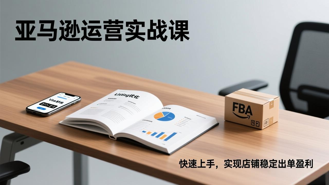 亚马逊运营实战课,Listing优化、Vine秒杀、FBA发货,快速上手,实现店铺稳定出单盈利青心网创青心网创站