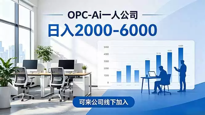 2026创业新风口—OPC一人公司模式震撼首发！日收益2000-6000+，项目绿色长久，安全稳健，合…|青心网创站