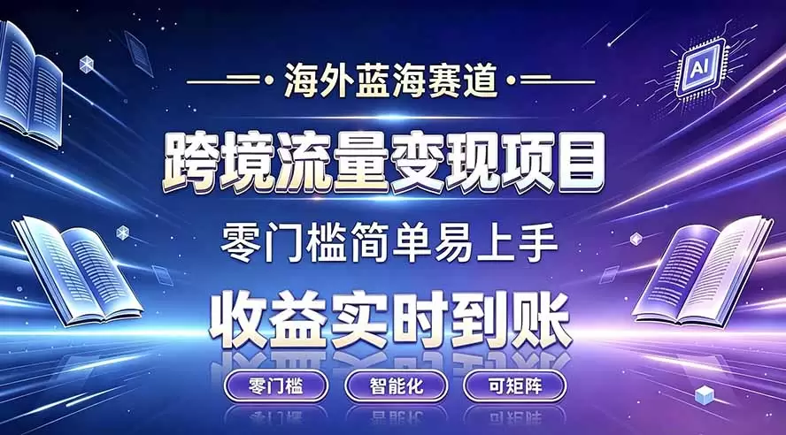 海外蓝海赛道 跨境流量变现项目 收益实时到账 零门槛简单易上手|青心网创站