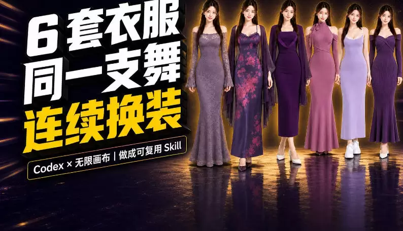 同一支舞，6套衣服按顺序切换：我把服装换装视频做成了一个Skill - 青心资源站