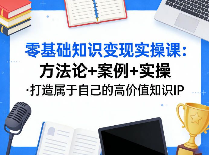零基础知识变现实操课,方法论+案例+实操,打造属于自己的高价值知识IP|青心网创站