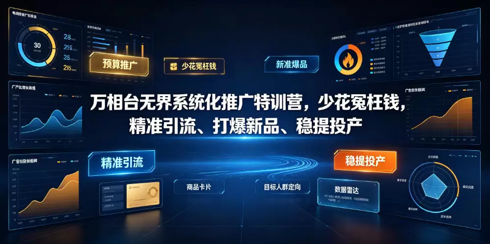 万相台无界系统化推广特训营VI0.0，少花冤枉钱，精准引流、打爆新品、稳提投产（全程录音+字幕）|青心网创站