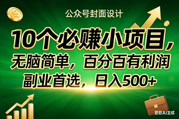 （17694期）10个必赚小项目，无脑简单，百分百有利润，副业首选，日入400+|青心网创站