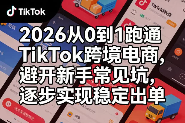 2026从0到1跑通TikTok跨境电商，避开新手常见坑，逐步实现稳定出单(更新0414)|青心网创站