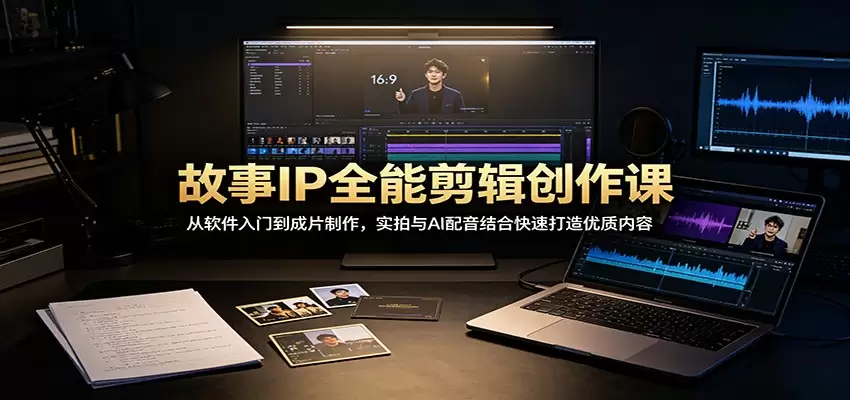 故事IP全能剪辑创作课：从软件入门到成片制作，实拍与AI配音结合快速打造优质内容|青心网创站