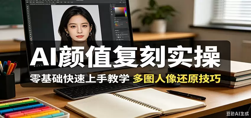 AI颜值复刻实操，零基础快速上手教学，多图人像还原技巧|青心网创站