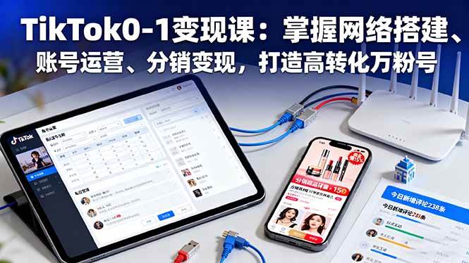 图片[1]-（16334期）TikTok0-1变现课：掌握网络搭建、账号运营、分销变现，打造高转化万粉号-青心网创站