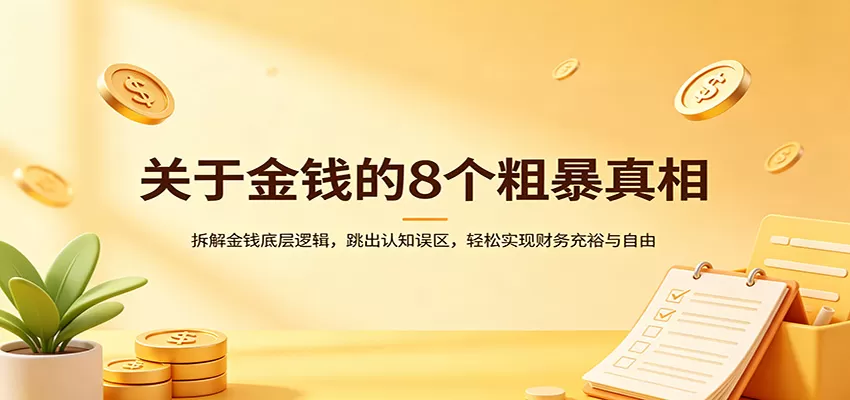 关于金钱的8个粗暴真相:拆解金钱底层逻辑,跳出认知误区,轻松实现财务充裕与自由|青心网创站