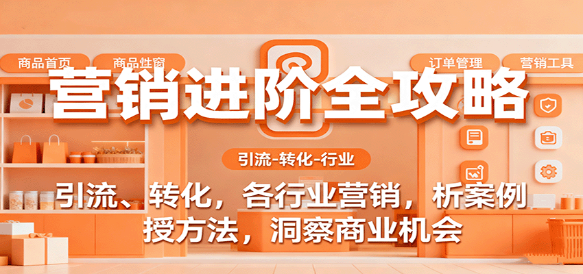 营销进阶全攻略，引流、转化，各行业营销，析案例，授方法，洞察商业机会-青心网创站