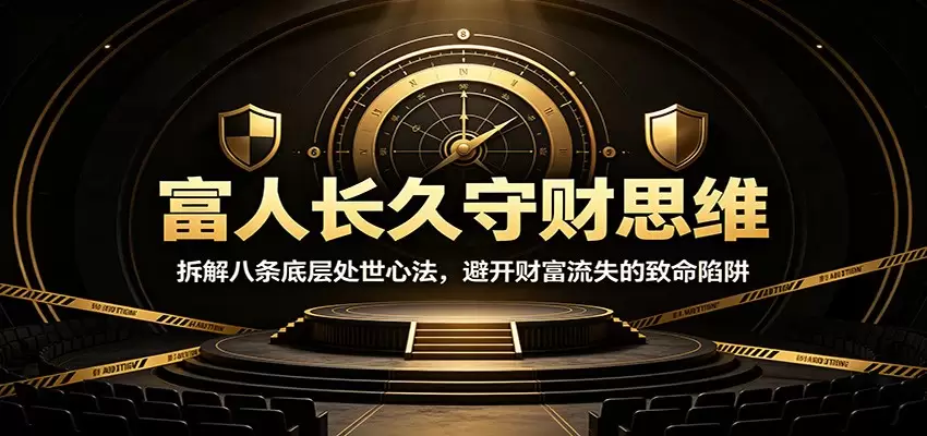 富人长久守财思维：拆解八条底层处世心法，避开财富流失的致命陷阱|青心网创站