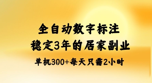 全自动数字标注，稳定3年的蓝海项目，居家也能矩阵开干的副业，单机日入3张+【揭秘】-青心网创站