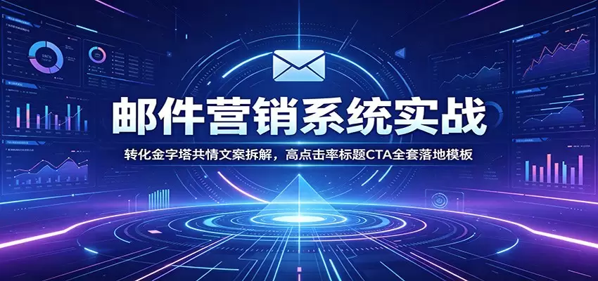邮件营销系统实战：转化金字塔共情文案拆解，高点击率标题CTA全套落地模板|青心网创站