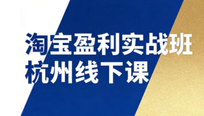 淘宝盈利实战班杭州线下课12月26-28日(音频+字幕),帮你掌握SOP流程+12门核心技术青心网创青心网创站