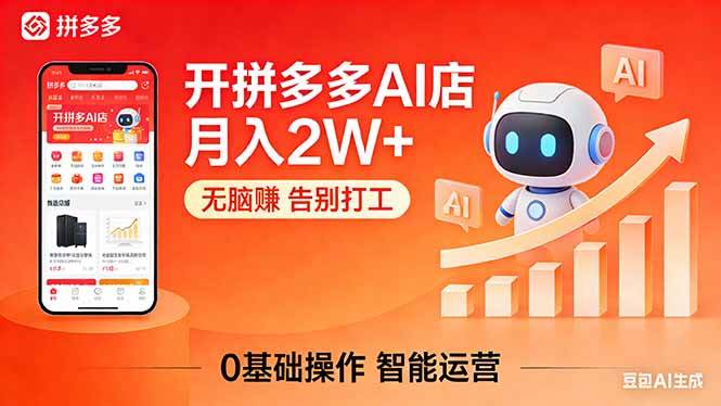 （17947期）开一家拼多多AI店，月入2W+，无脑赚，告别打工，附SOP手册|青心网创站