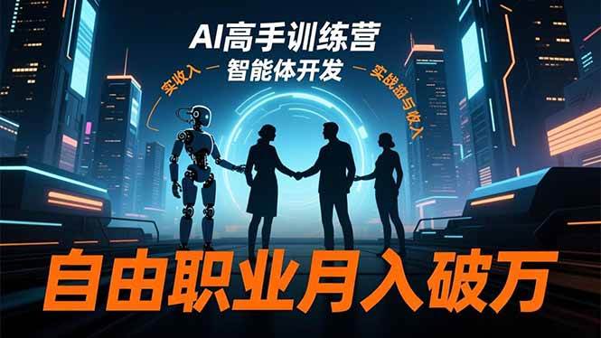 （16602期）AI高手训练营3.0，ChatGPT，Midjourney，智能体开发，自由职业月入破万-青心网创站