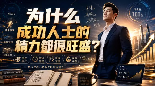 付费文章：为什么成功人士的精力都很旺盛？|青心网创站