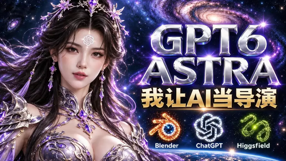 让GPT-6 Astra当导演！Higgsfield和Blender实战打造30秒玄幻精准运镜短片！ - 青心资源站