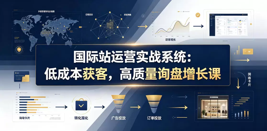 国际站运营实战系统：低成本获客，高质量询盘增长课（更新26年）|青心网创站