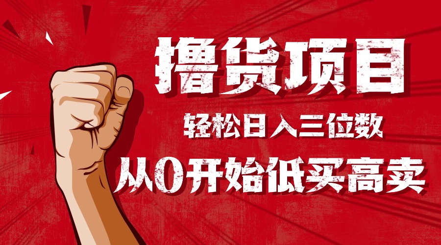 手把手教你撸货，从0开始低买高卖，小白轻松实现日入三位数!!!-青心网创站